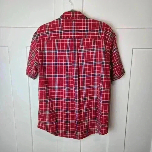 Men's Timberland Weathergear Red Plaid - short sleeve  -Size M - Picture 3 of 8
